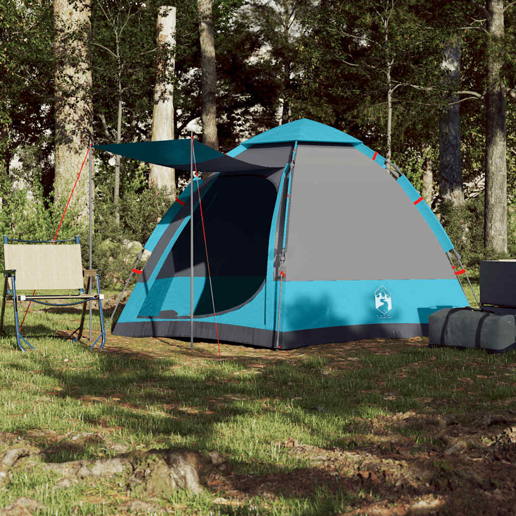 Vidaxl Camping Tent 4 Persona Rápido Blue Blue