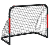 Gol w piłce nożnej Vidaxl z netto 90x48x71 cm Steel Red and Black