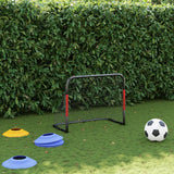 Vidaxl Football Gol con netto 90x48x71 cm in acciaio rosso e nero