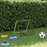 Vidaxl Fußball-Rebounder, beidseitig verstellbar, aus Stahl, Gelb und Schwarz