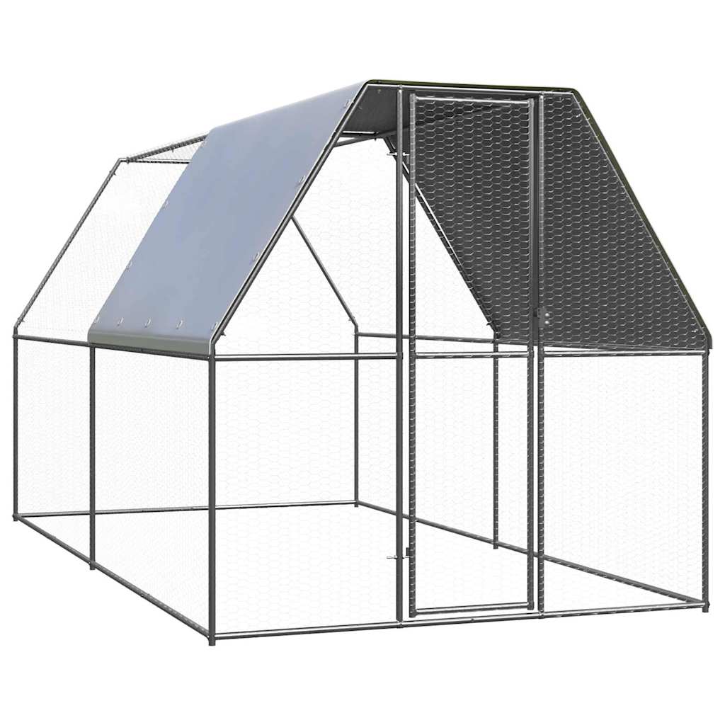 Vidaxl Chicken Coop 2x4x2 M Galvaniseret stål