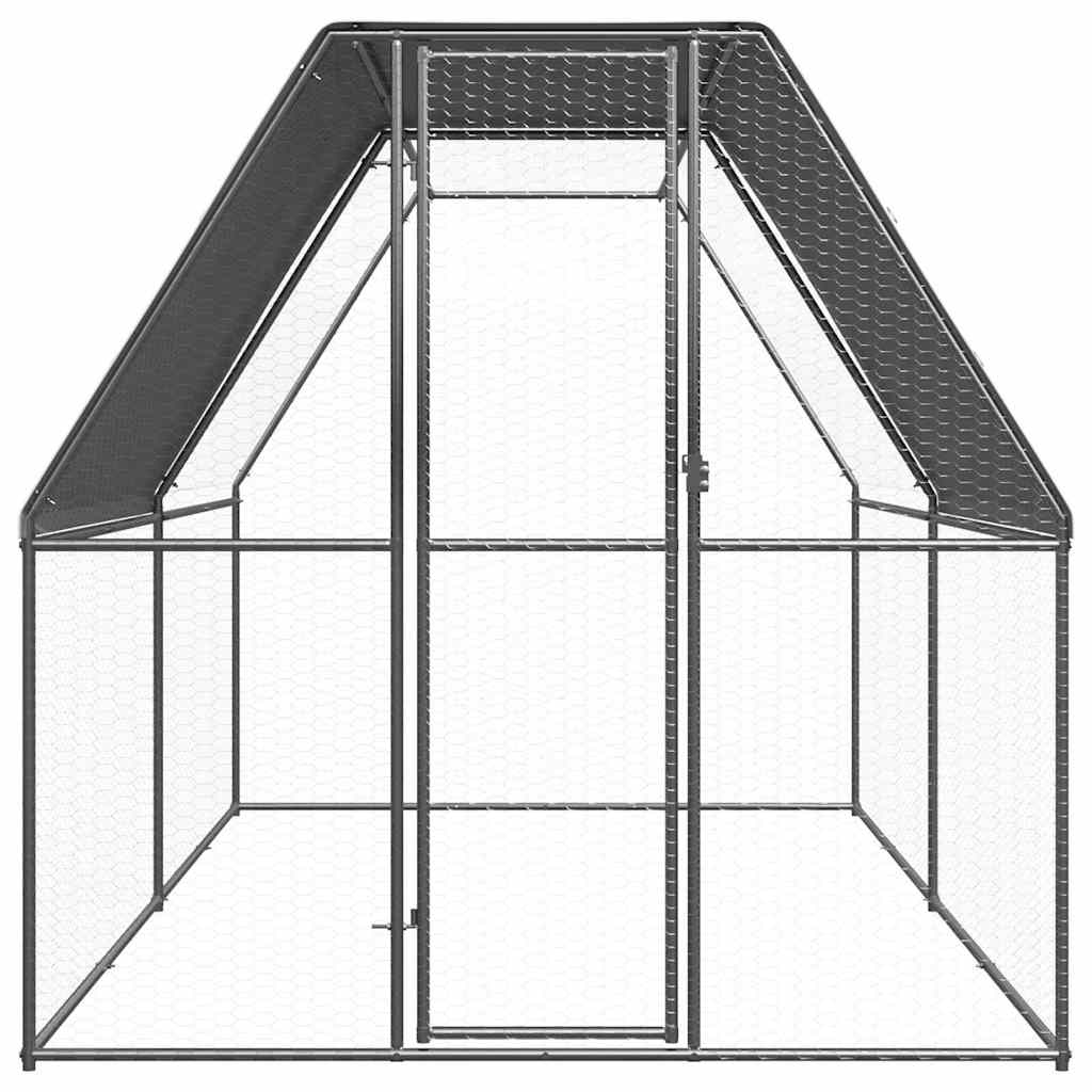 Vidaxl Chicken Coop 2x4x2 M Galvaniseret stål