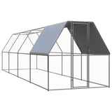 Vidaxl Chicken Coop 2x8x2 M Galvaniseret stål