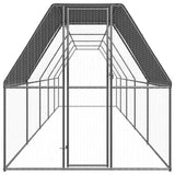 Vidaxl Chicken Coop 2x10x2 M Galvanized Steel