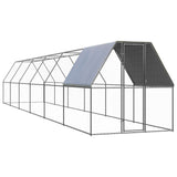 Vidaxl Chicken Coop 2x12x2 M Galvaniseret stål