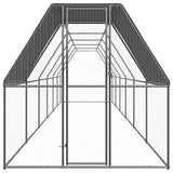 Vidaxl Chicken Coop 2x12x2 M Galvaniseret stål