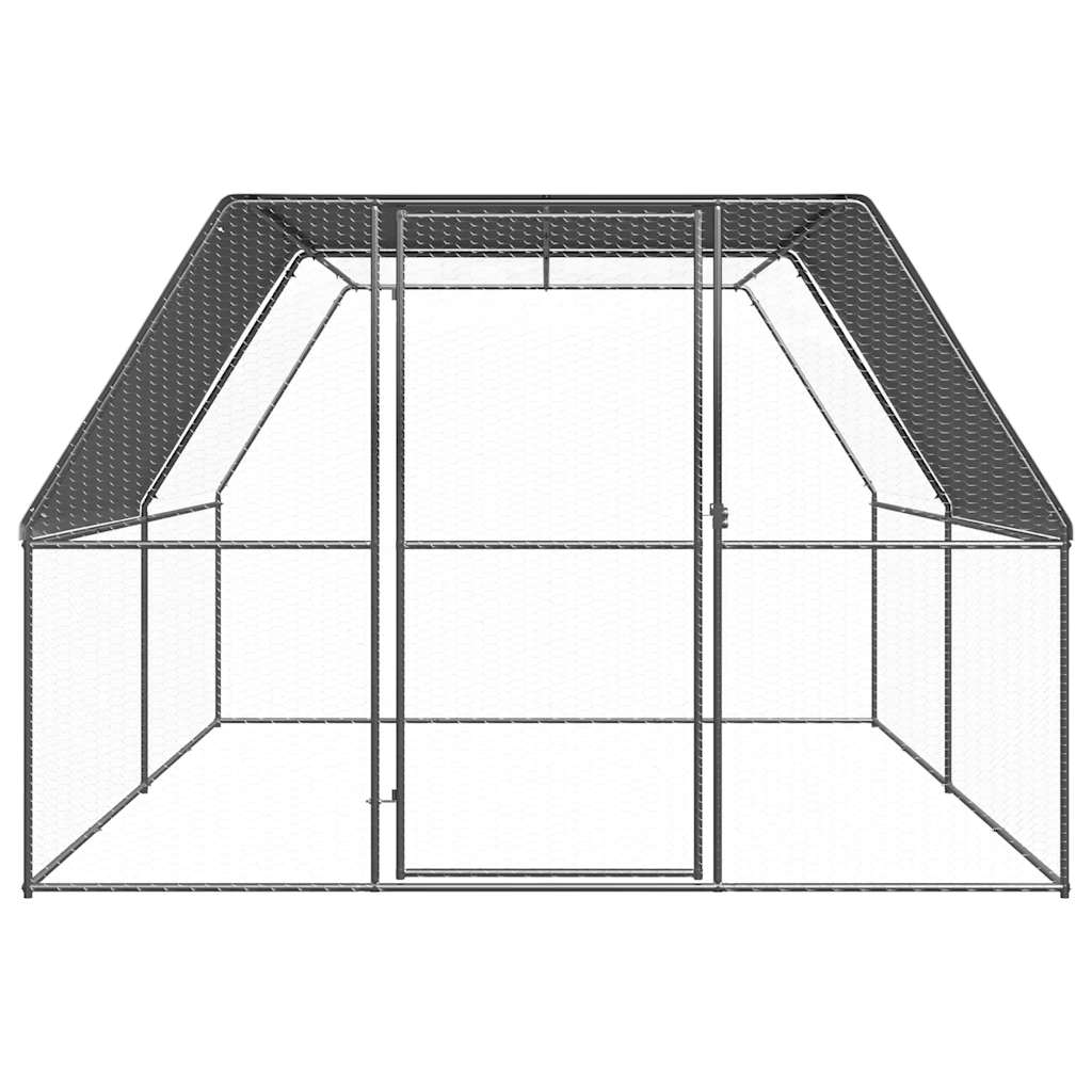 Vidaxl Chicken Coop 3x4x2 m galvaniseret stål