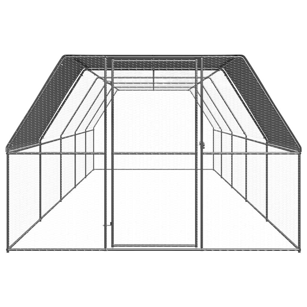 Vidaxl Chicken Coop 3x10x2 m galvaniseret stål