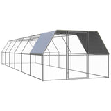 Vidaxl Chicken Coop 3x12x2 M Galvaniseret stål