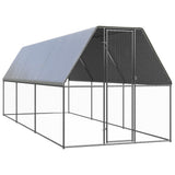 Vidaxl Chicken Coop 2x6x2 M Galvaniseret stål