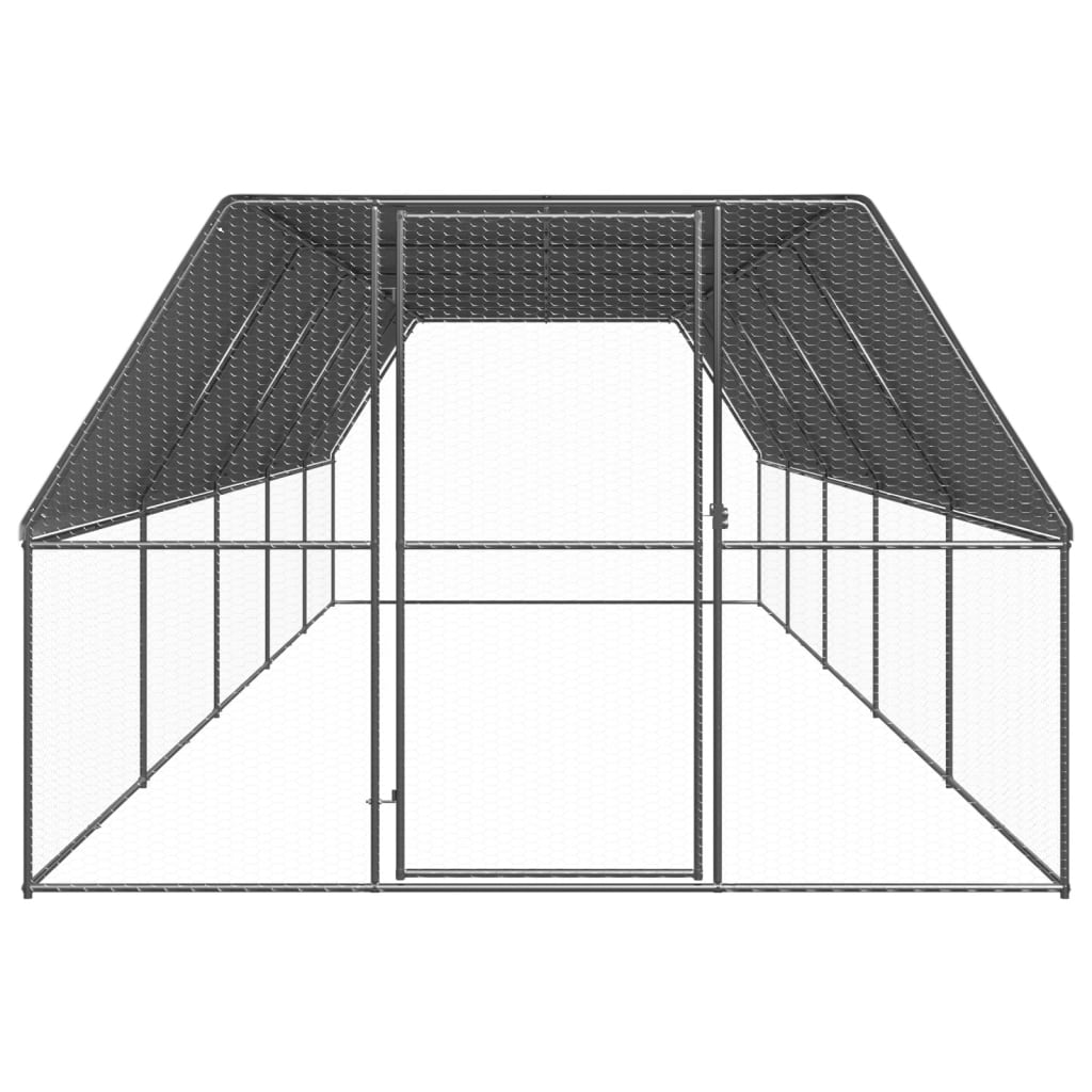 Vidaxl Chicken Coop 3x10x2 m galvaniseret stål