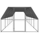 Vidaxl Chicken Coop 3x12x2 M Galvaniseret stål