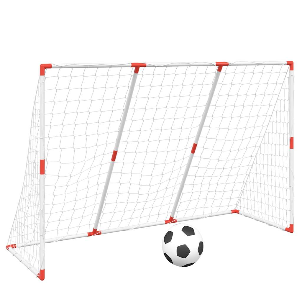 Vidaxl Children's Football-mål med baller 2-i-1 184x64x124 cm hvit