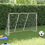 Vidaxl gol de fútbol infantil con pelotas 2-in-1 184x64x124 cm blanco