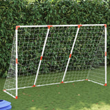 Vidaxl Children's Football-mål med baller 2-i-1 184x64x124 cm hvit