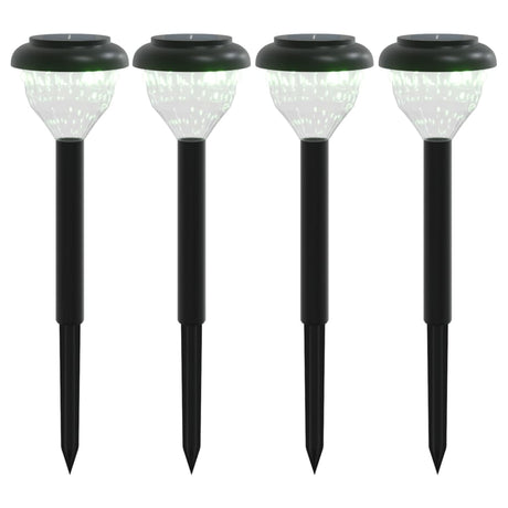 VidaXL Gartenwegbeleuchtung 4 Stück Solar mit Erdspießen RGB und Warmweiß