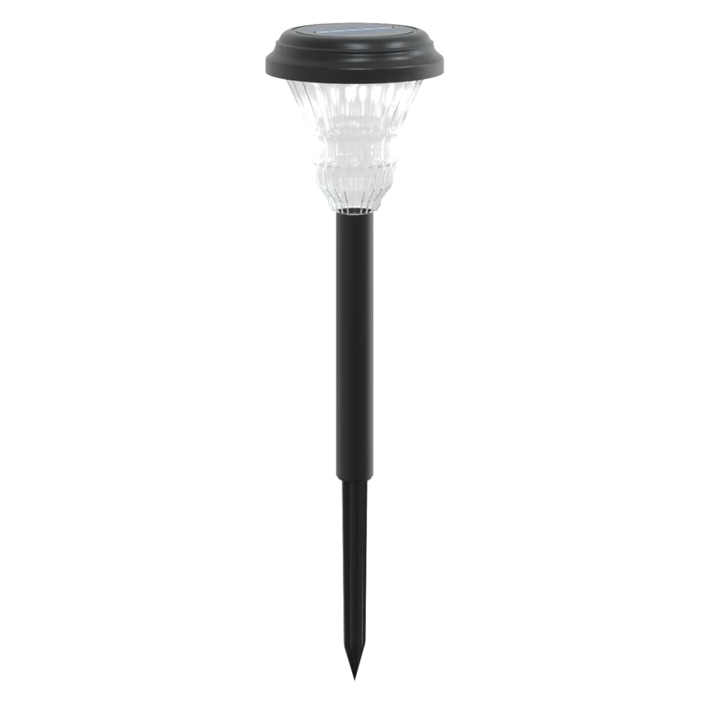 Vidaxx Gartenwegbeleuchtung 12 Stück Solar mit Erdspießen weiß