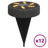 Vidaxx Bodenlampen 12 Stück Solar mit Erdspießen warmweiß
