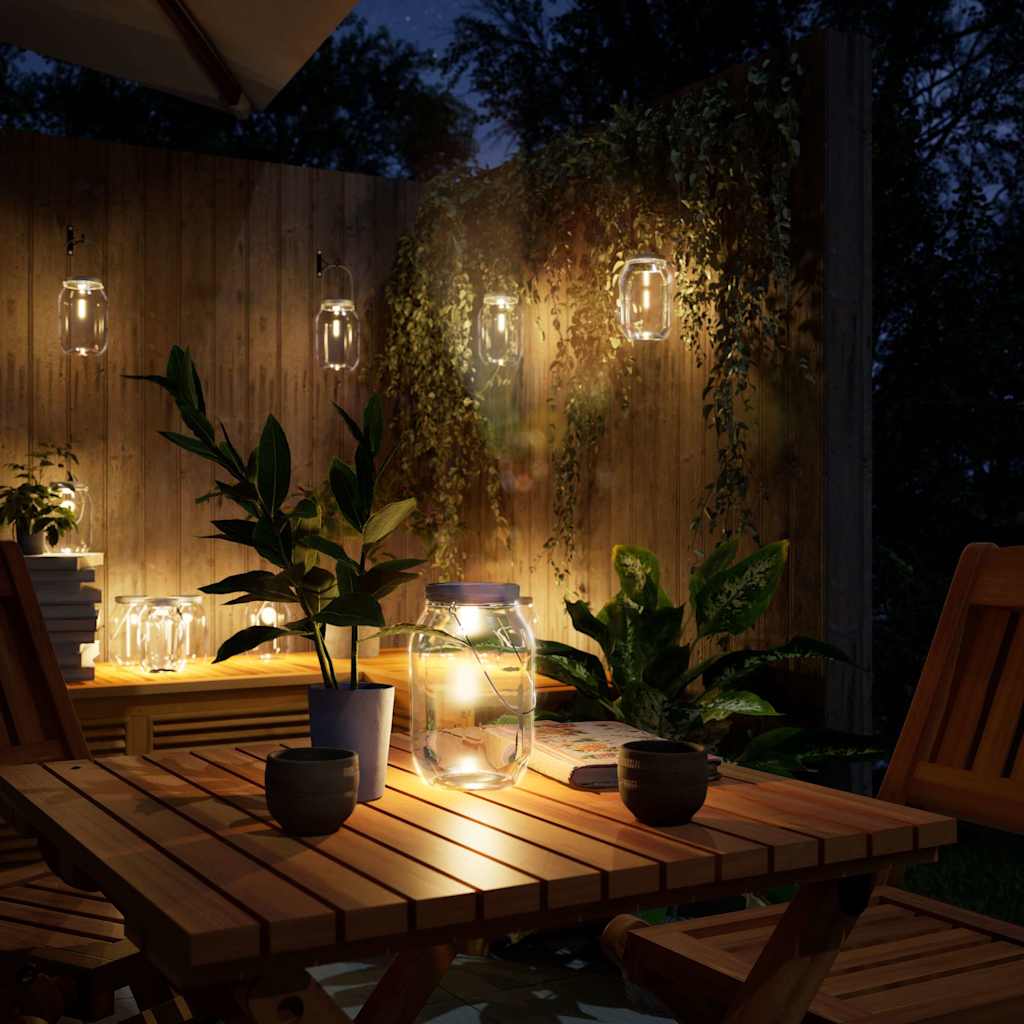 VidaXL Gartenlaternen 12 Stück Glas warmweiß