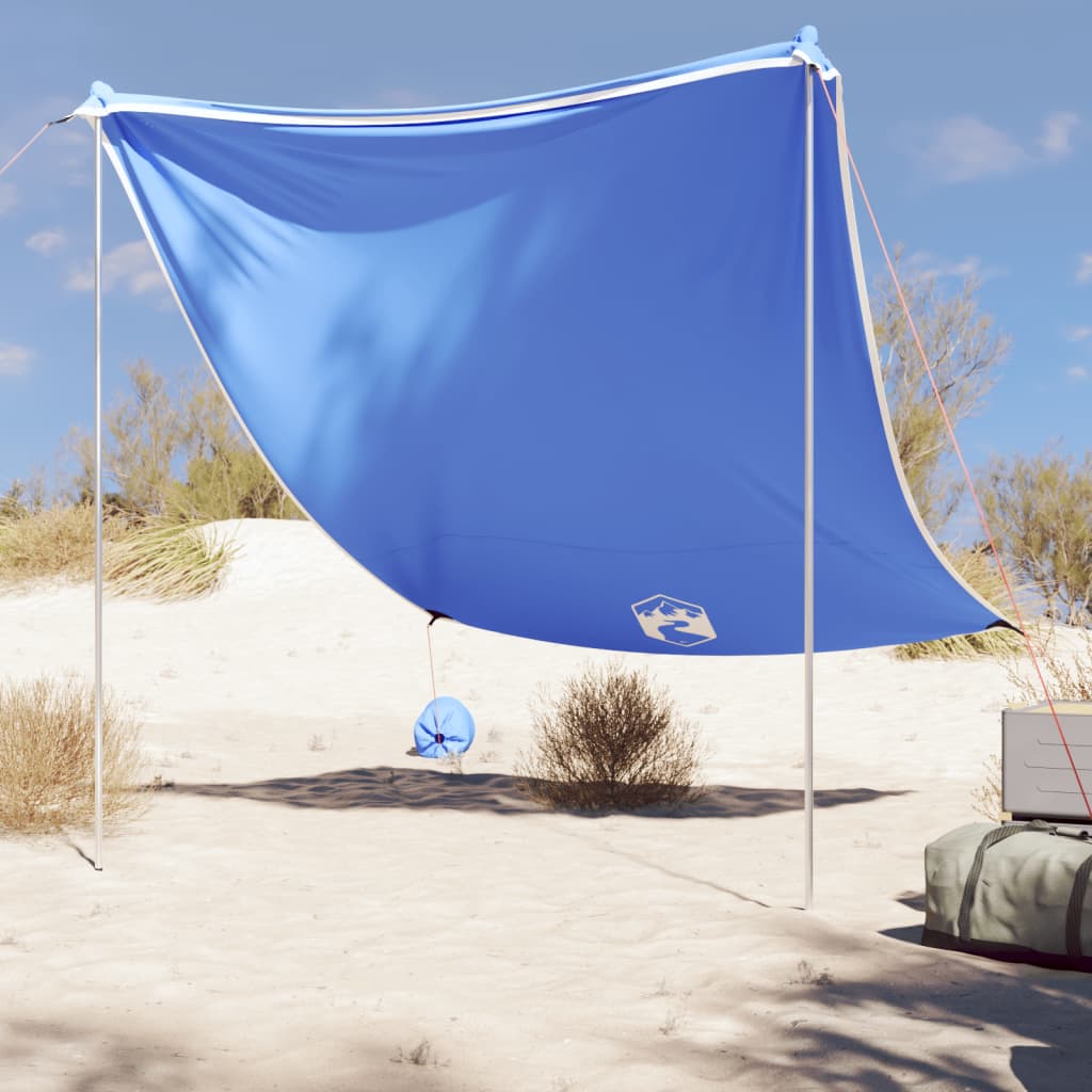 Vidaxl Beach Canopy med sandförankringar 214x236 cm blått