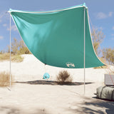 VidaXL Beach canopy with sand anchors 214x236 cm green