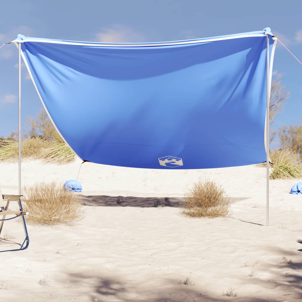 Vidaxl plage cache avec ancres de sable 304x300 cm bleu