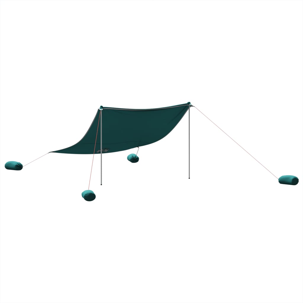 Vidaxx Strandmarkise mit Sandankern 304x300 cm grün