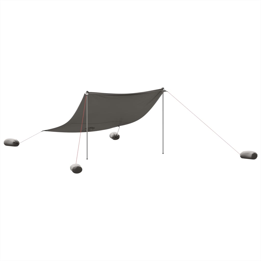 VidaXL Beach canopy with sand anchors 304x300 cm Gray