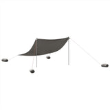 VidaXL Beach canopy with sand anchors 304x300 cm Gray