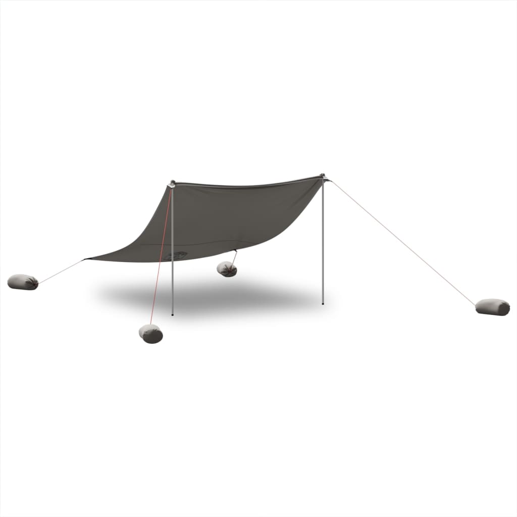 Vidaxx Strandmarkise mit Sandankern 304x300 cm grau