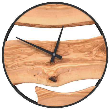 Vidaxx Wanduhr ø35 cm Eisen und Olivenholz braun