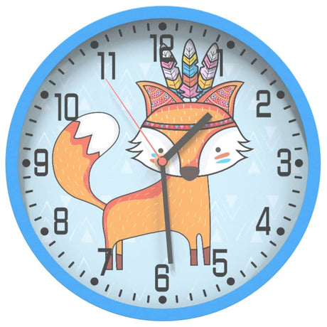 Vidaxxl-Wanduhr ø25,5 cm, Polystyrol und blaues Glas