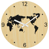 Vidaxx-Wanduhr ø30 cm aus handgefertigtem Holz in Gelb und Schwarz