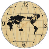 Vidaxxl-Wanduhr ø50 cm aus handgefertigtem Holz in Gelb und Schwarz