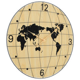 Vidaxxl-Wanduhr ø50 cm aus handgefertigtem Holz in Gelb und Schwarz