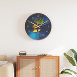 Vidaxx Wanduhr ø29,5 cm Polystyrol und Glas goldfarben und blau