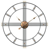 Vidaxx Wanduhr ø60 cm Eisen schwarz