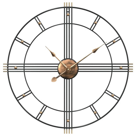 Vidaxx Wanduhr ø60 cm Eisen schwarz
