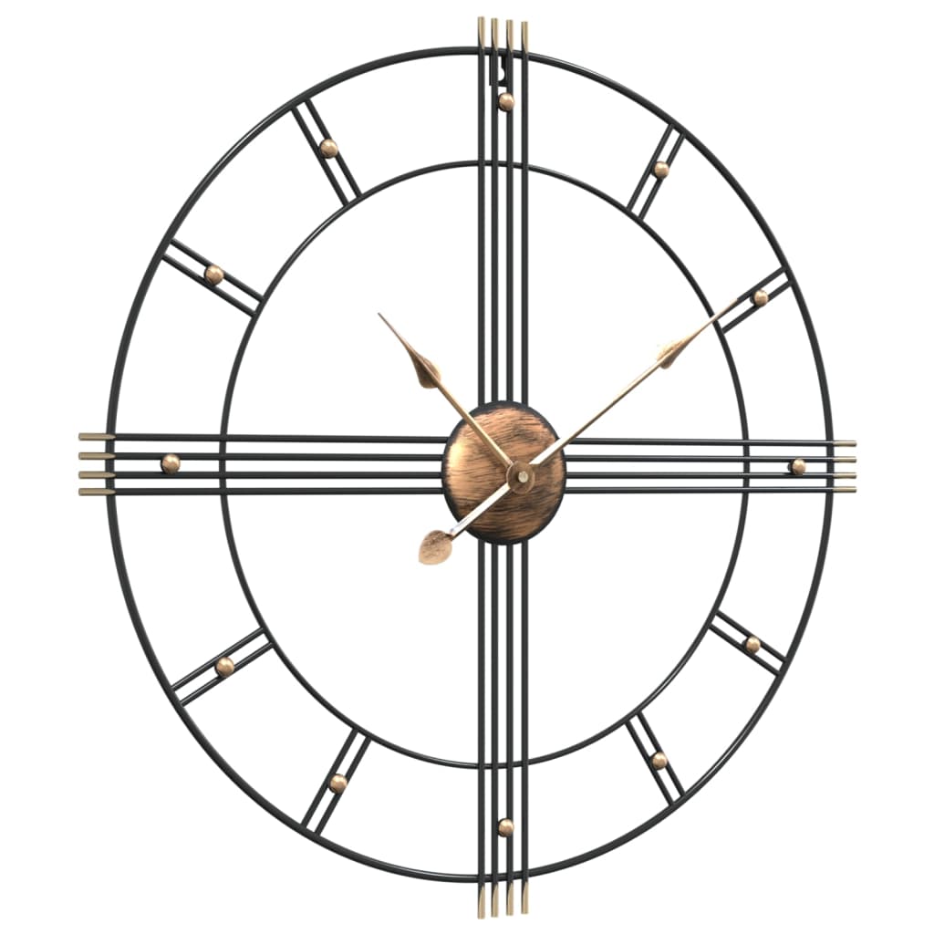Vidaxx Wanduhr ø60 cm Eisen schwarz