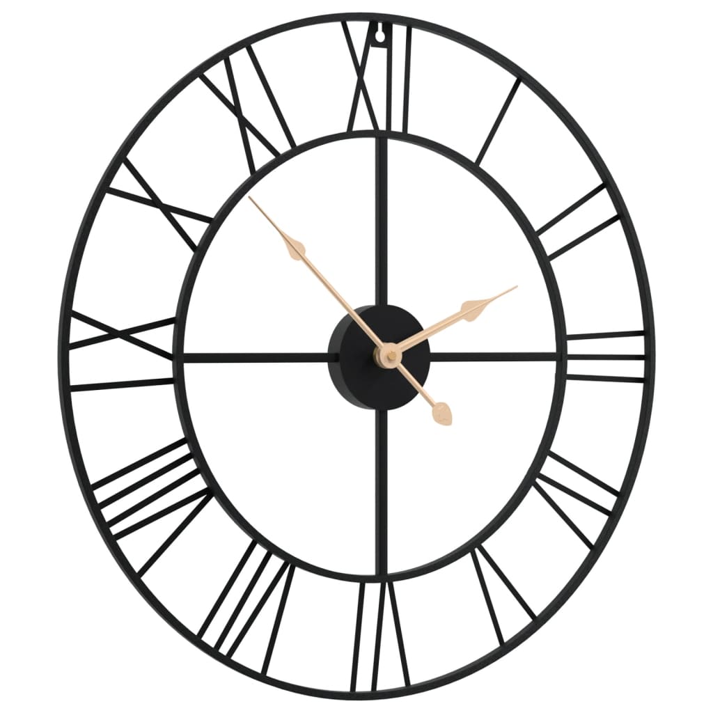 Vidaxx Wanduhr ø50 cm Eisen schwarz