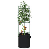 Vidaxl Tomatenkäfig mit Pflanzbeutel 2 Stück 116 cm Stahl und Polypropylen