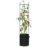 Vidaxl Tomatenkäfig mit Pflanzbeutel 2 Stück 154 cm Stahl und Polypropylen