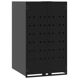 Vidaxx Containeraufbewahrung für 1 Container 69x79x117 cm aus schwarzem Stahl