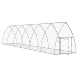 Vidaxxl Kaninchenstall 600x105x120 cm verzinkter Stahl silberfarben