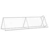 Vidaxxl Kaninchenstall 400x105x91 cm verzinkter Stahl silberfarben