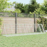 Vidaxxl Kaninchenstall 400x105x91 cm verzinkter Stahl silberfarben