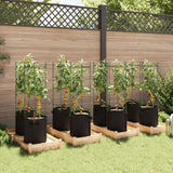 VidaXL Tomatenkäfige mit Pflanzbeutel 8 Stück 116 cm Stahl und Polypropylen