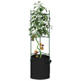 VidaXL Tomatenkäfige mit Pflanzbeutel 8 Stück 116 cm Stahl und Polypropylen