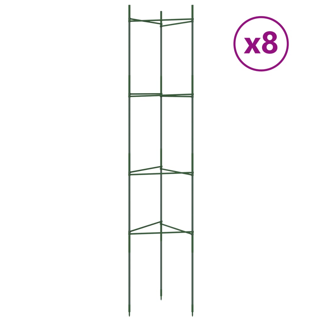 VidaXL Tomatenkooi 8 st 154 cm staal en polypropeen