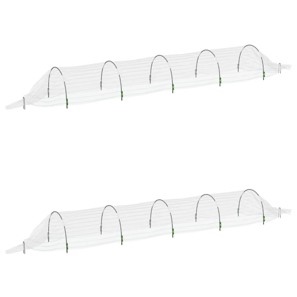 Vidaxl Grow Tunnels 2 PCS 1,5x5 m vláknité optické a polypropen